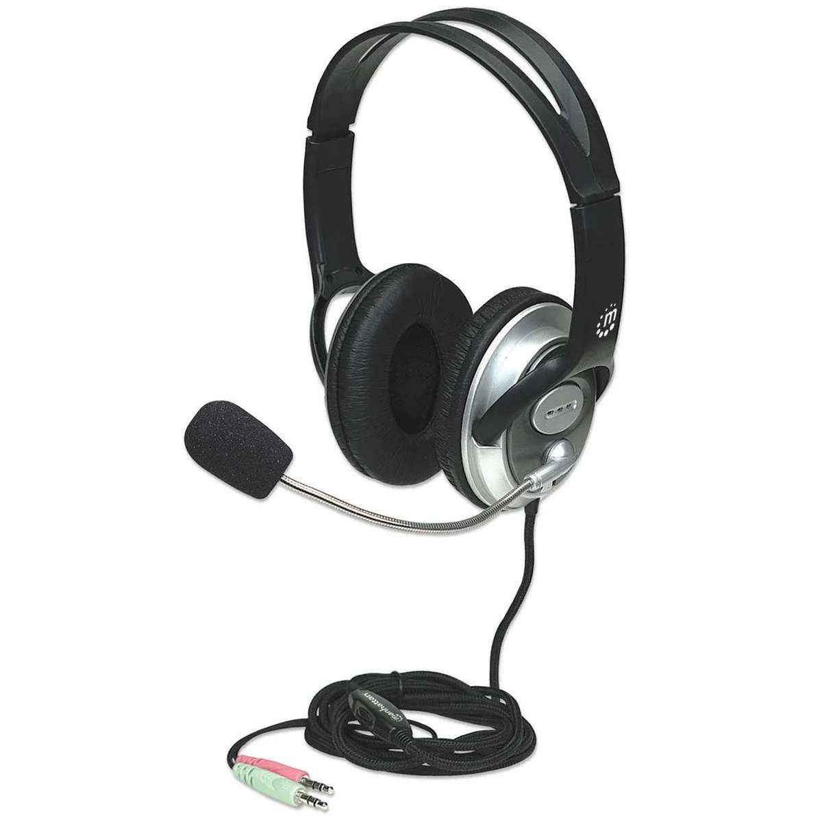 MANHATTAN Manhattan Classic Stereoheadset, Flexibles Mikrofon und hohe Headset