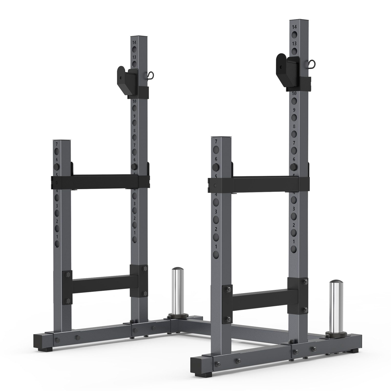 PASYOU Squat Rack SR30, Multi-Funktionales Barbell Rack, Höhenverstellbare Langhantelablage