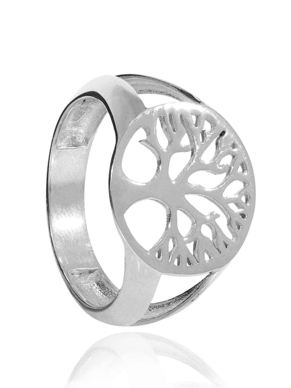 Silberring Ring Baum des Lebens, mehrere Ausführungen, 925 Silber rhodiniert