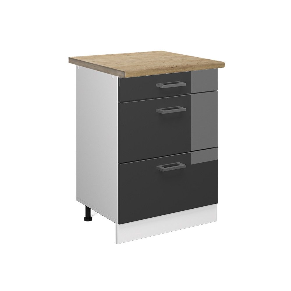 Vicco Unterschrank R-Line, Anthrazit Hochglanz/Weiß, 60 günstig online kaufen