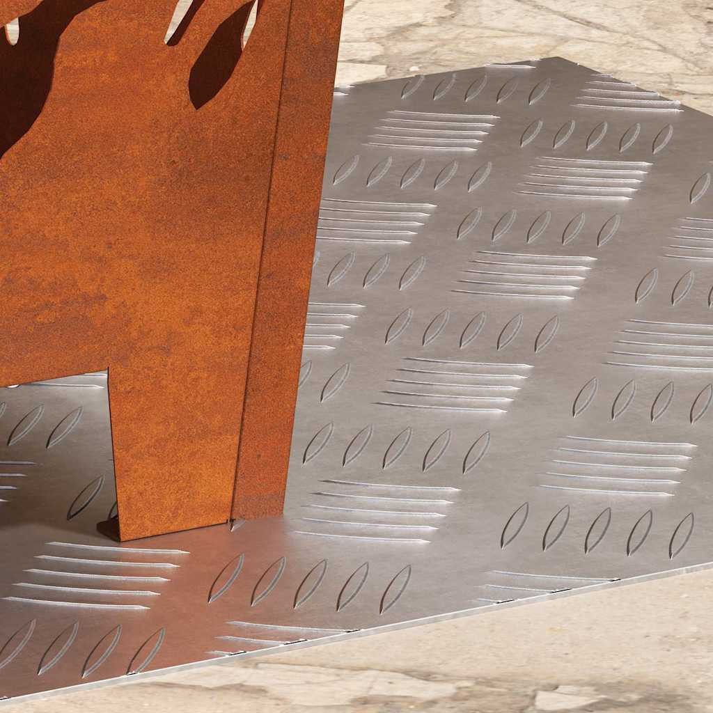 vidaXL Stufenmatte Treppe Tritt 2 stk. 50 x 50 cm Silber Aluminium Quadratisch, Quadratisch