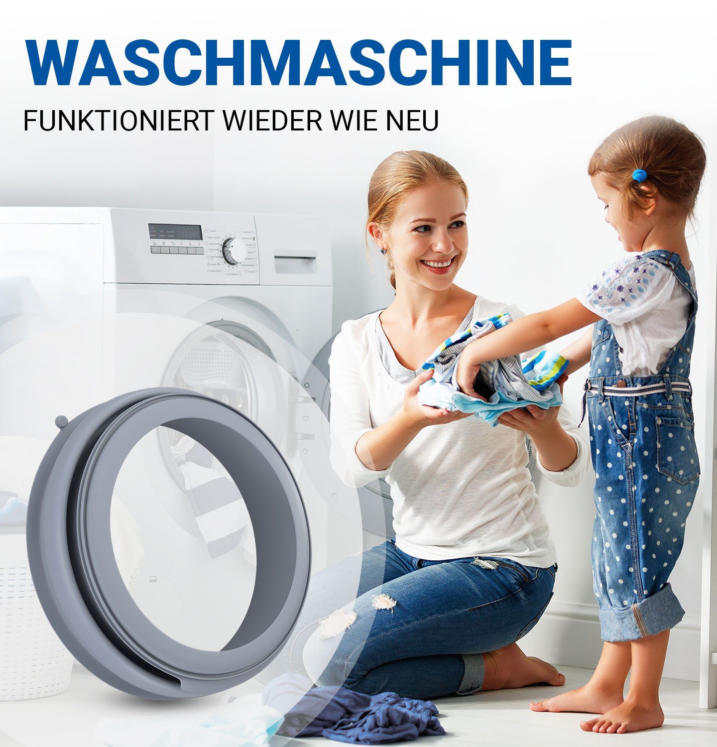 Frontlader Türmanschette für VIOKS Waschmaschine Miele Dichtring 6816000, Ersatz für