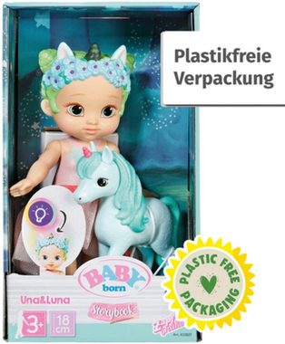 Baby Born Stehpuppe Storybook Prinzessin Una, 18 cm, mit Einhorn und Lichteffekten