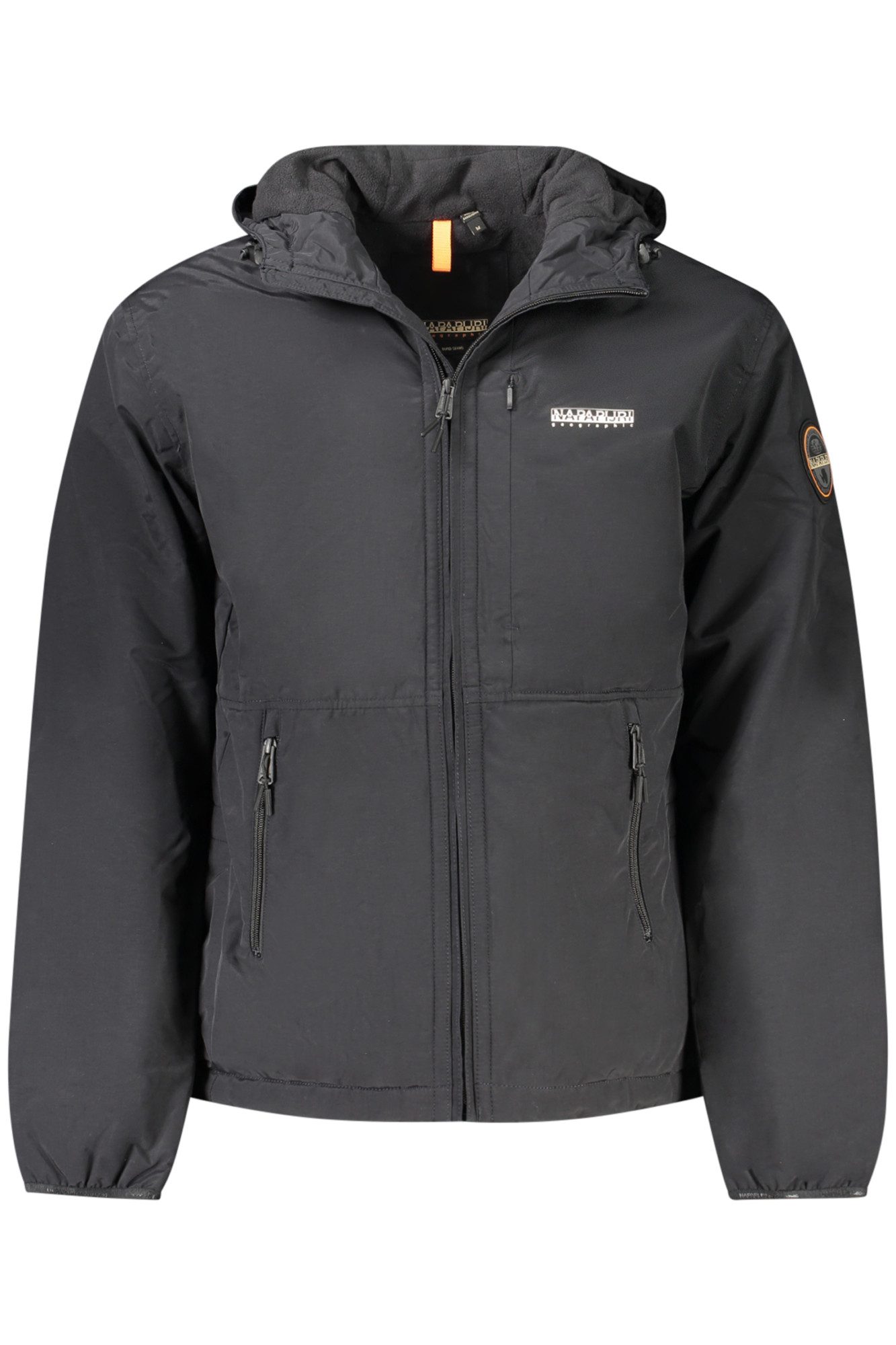 Napapijri Outdoorjacke Herrenjacke Schwarz: Stilvolle, Эко-товарe Langarmjacke mit Kapuze