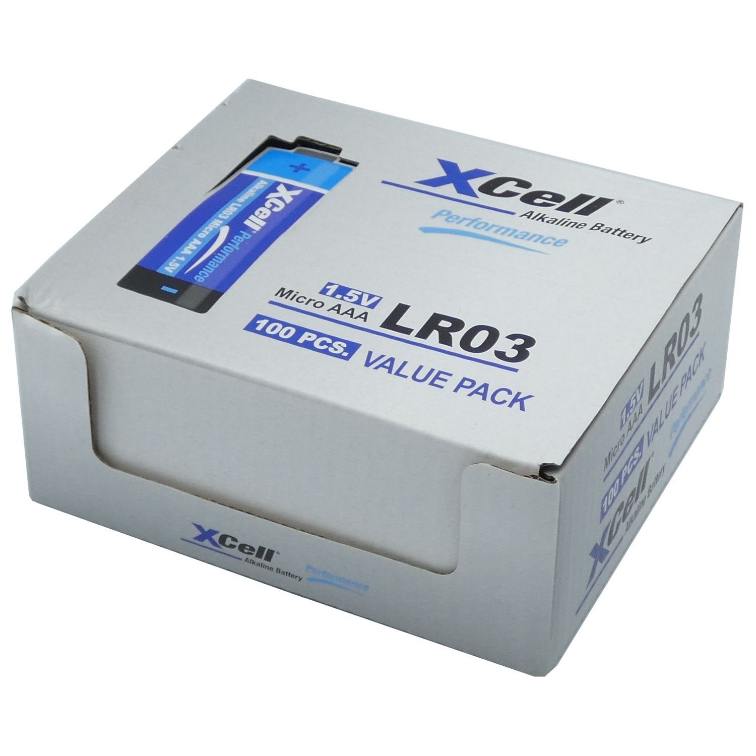 Batterie, Volt (1,5 V) Alkaline LR03 XCell 100er Box Performance XCell Micro