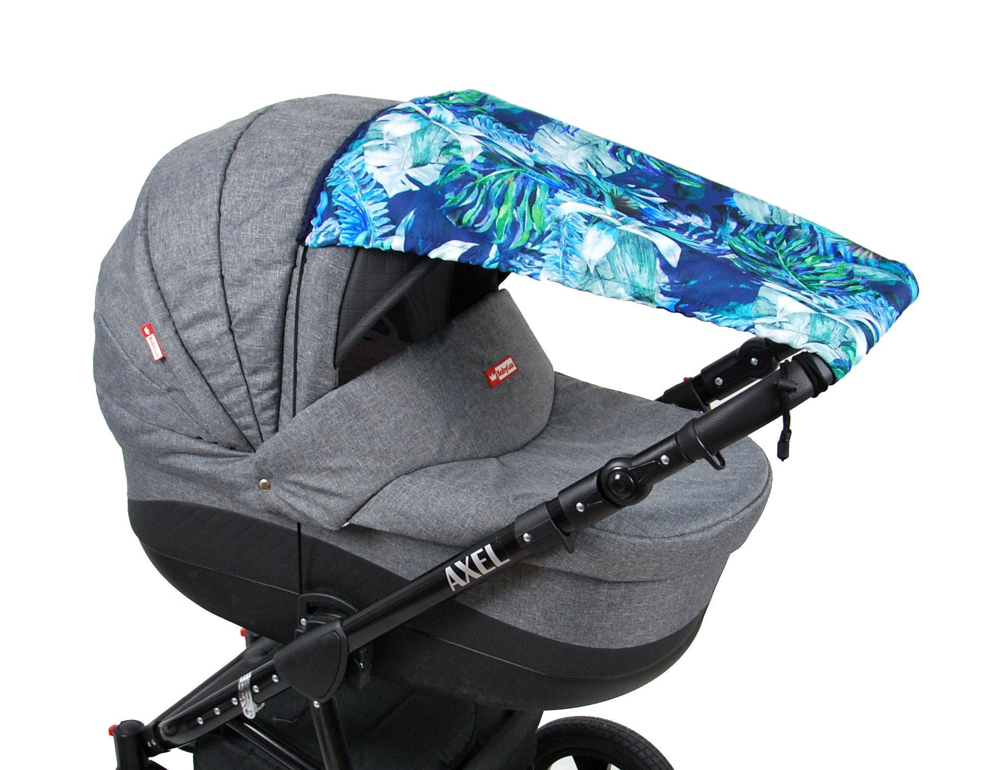 Thumbnail - BabyLux Kinderwagen-Sonnenschutzhülle BABYLUX Sonnenschutz UV Rollo Schutz SONNENSEGEL für Kinderwagen (1-St), 64. Papag...