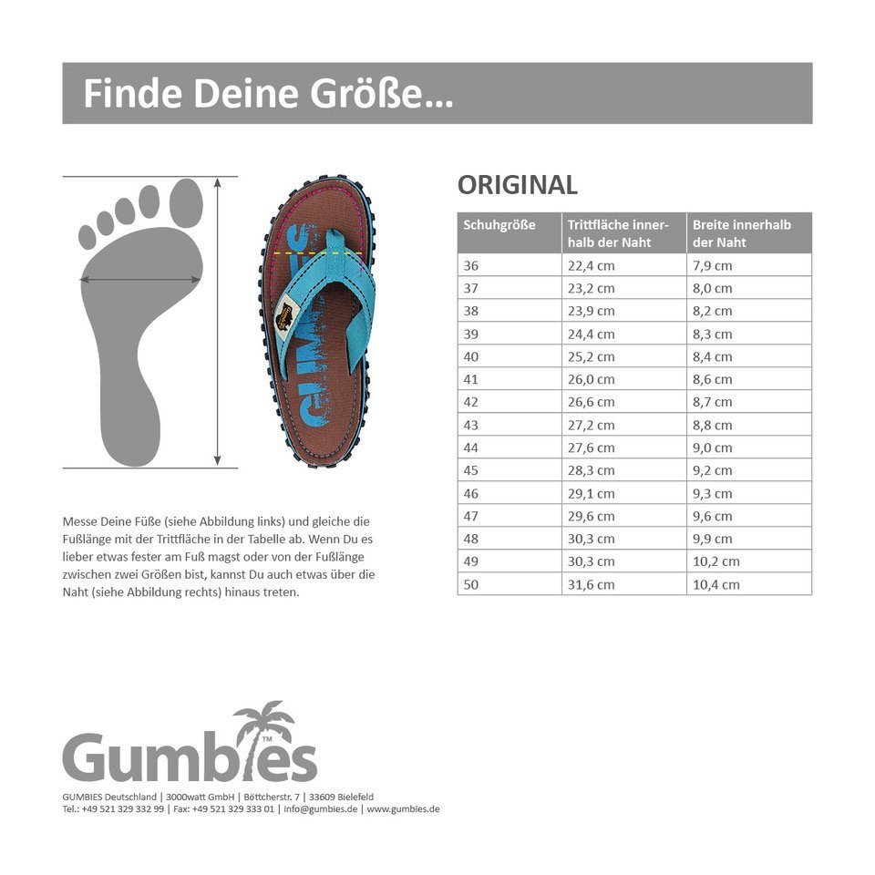 Gumbies Original in Cool Grey T-Strap-Zehentrenner aus recycelten Materialien hergestellt, stabile Gummisole – Bild 4 von 4