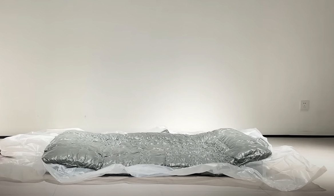 JVmoebel Big-Sofa Zweifarbiges komprimierbares Stoffsofa mit Kissen von JVMoebel