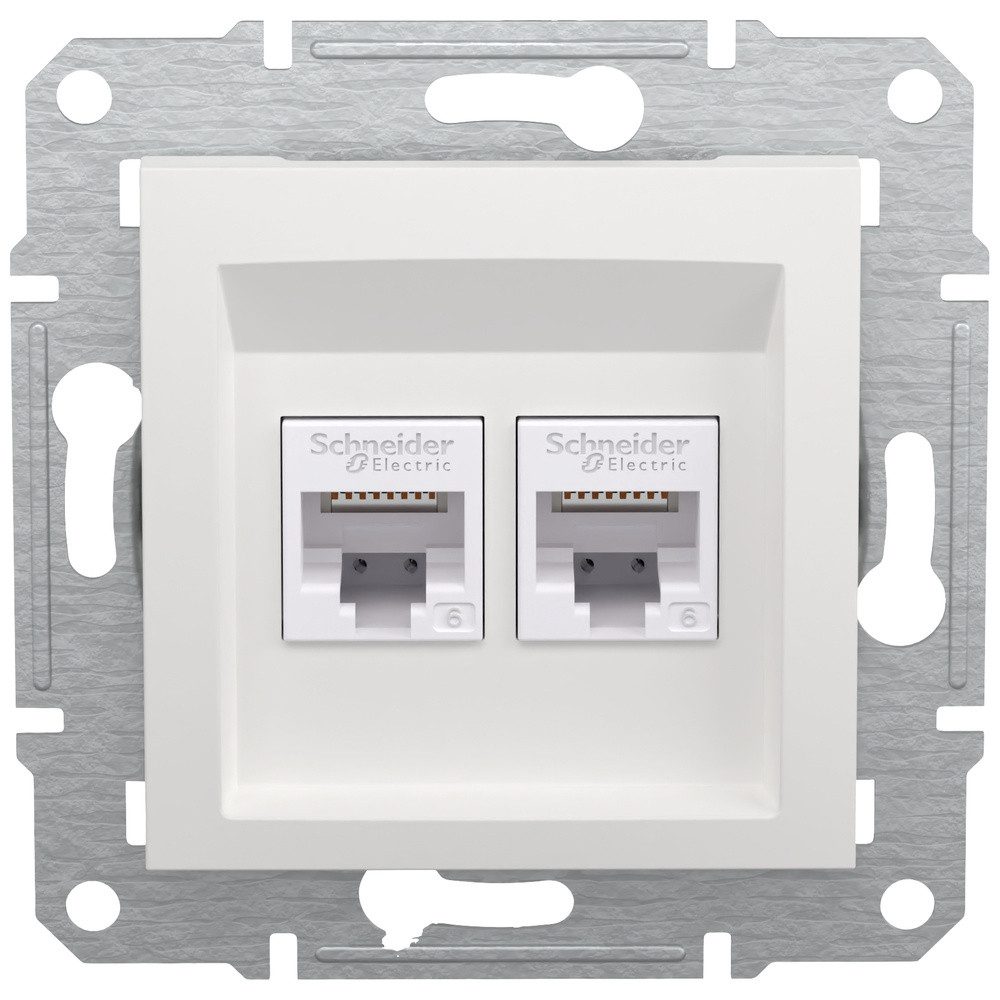 SCHNEIDER Schalter Schneider Electric RJ45-Datendose Asfora Weiß (RAL 9003) EPH4870121D