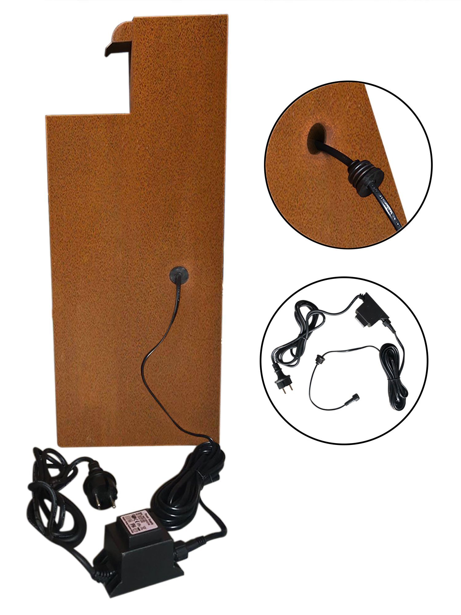 Köhko Gartenbrunnen Ribero aus Corstenstahl mit LED Wasserspiele Gartenbrunnen 32006