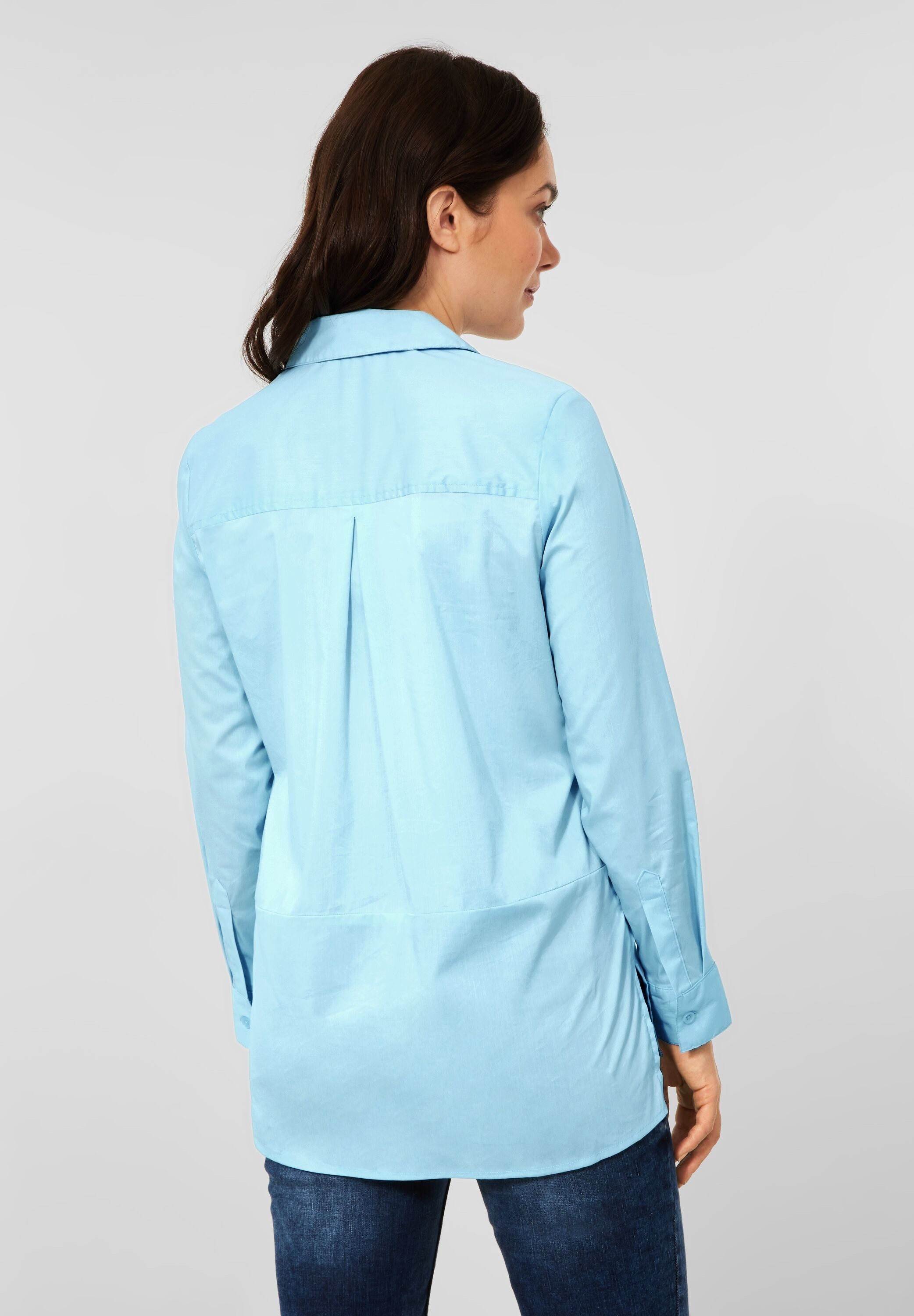 CECIL Langarmbluse Longbluse mit Knopfleiste