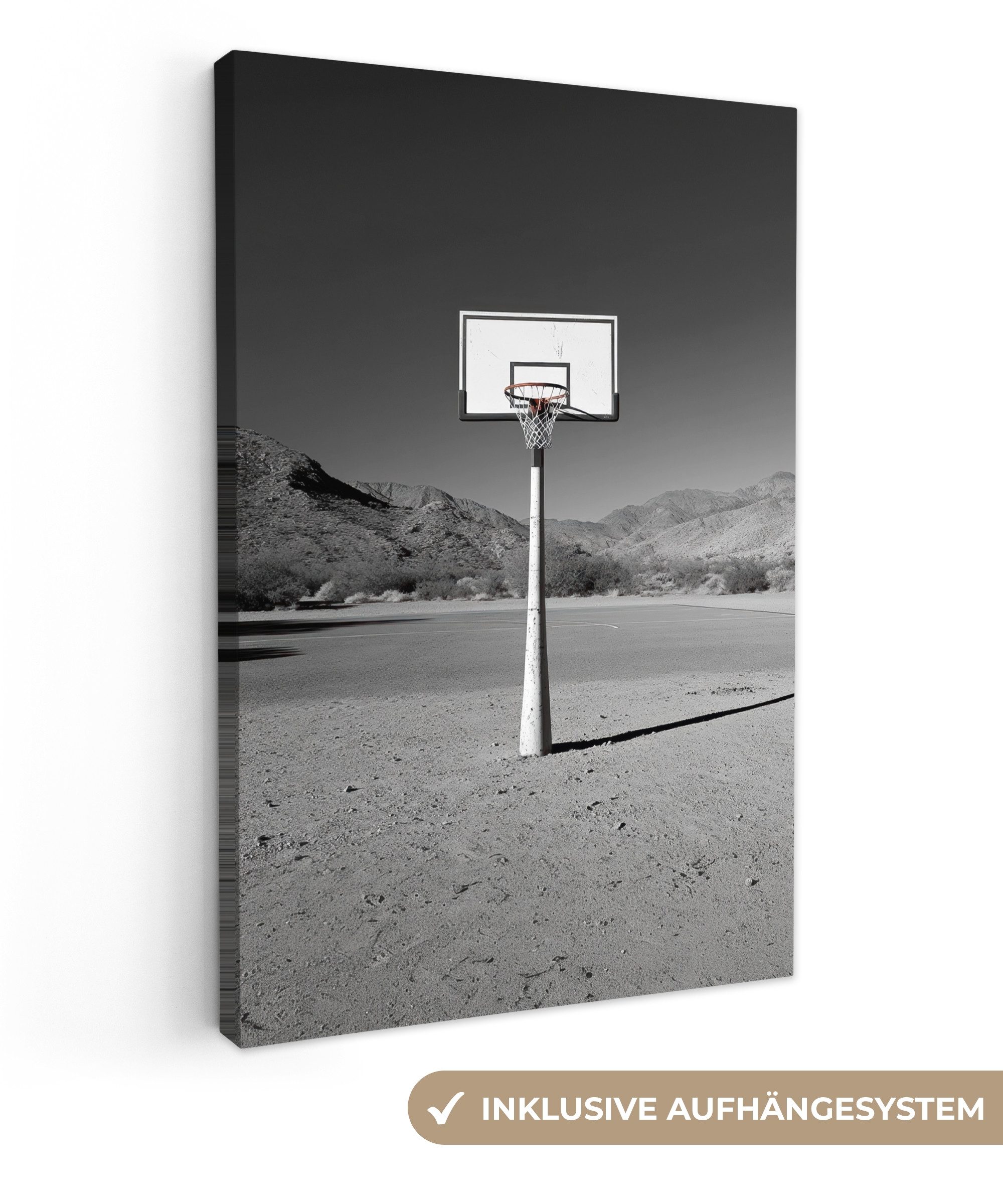 OneMillionCanvasses® Leinwandbild Basketballstange - Landschaft - günstig online kaufen
