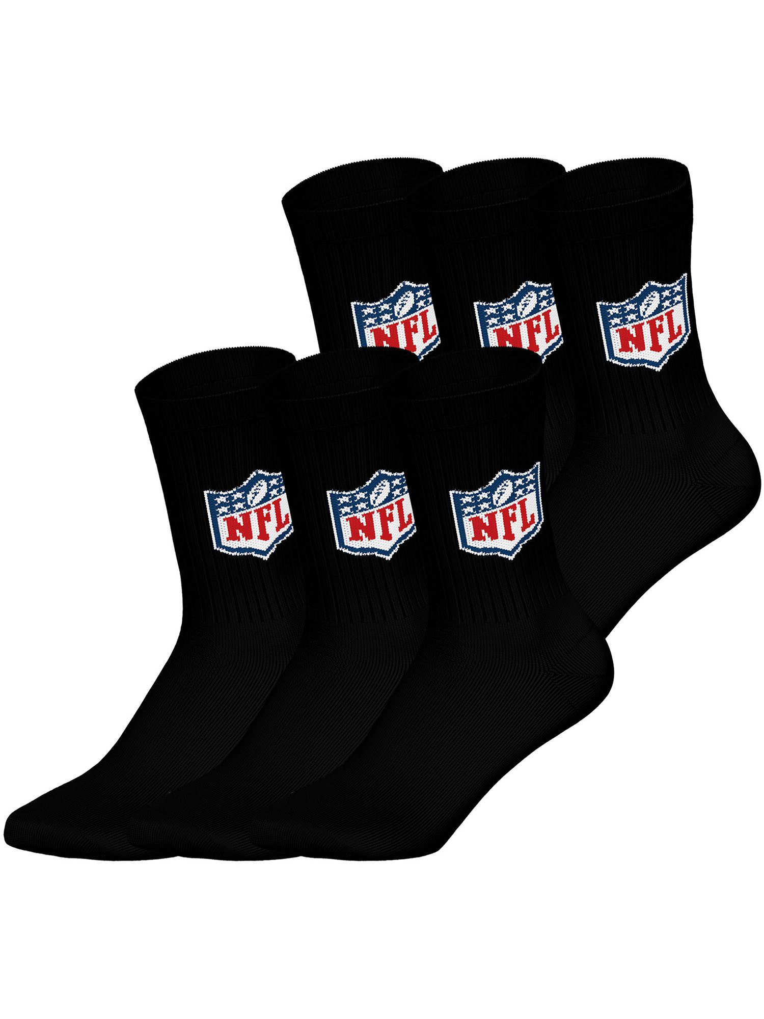 HUDDLE Freizeitsocken NFL Shield Crew (6-Paar) Casual Шкарпетки, Alltagssocken
