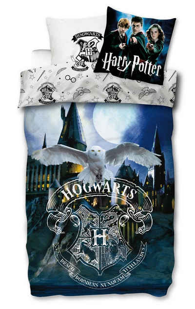 Bettwäsche Harry Potter Bettwäsche 135x200 80x80 Hogwarts Bettwäsche Set 2 tlg., SkyBrands, 100% Baumwolle
