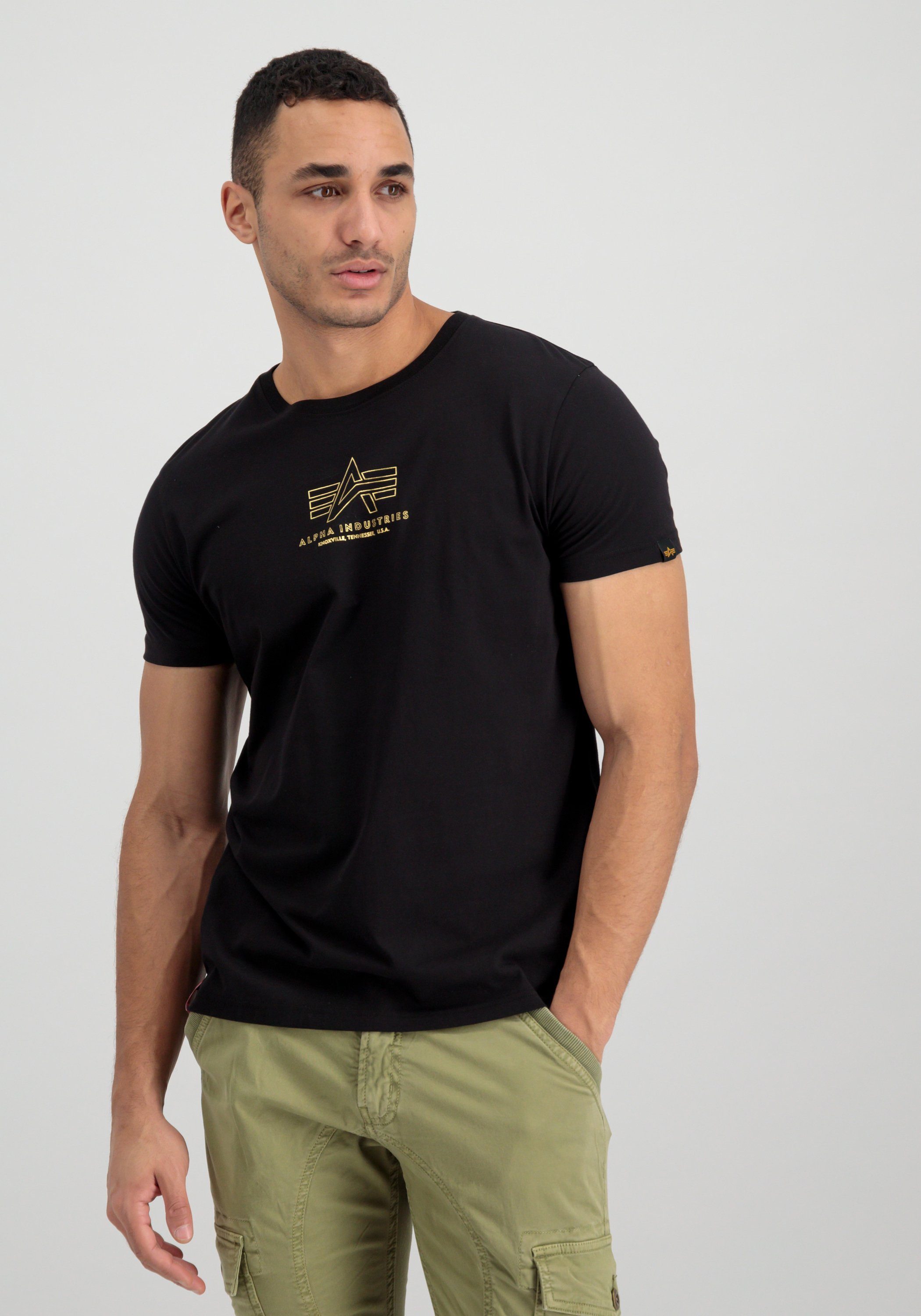Alpha Industries T-Shirt Basic T-Shirt ML Foil Print günstig online kaufen