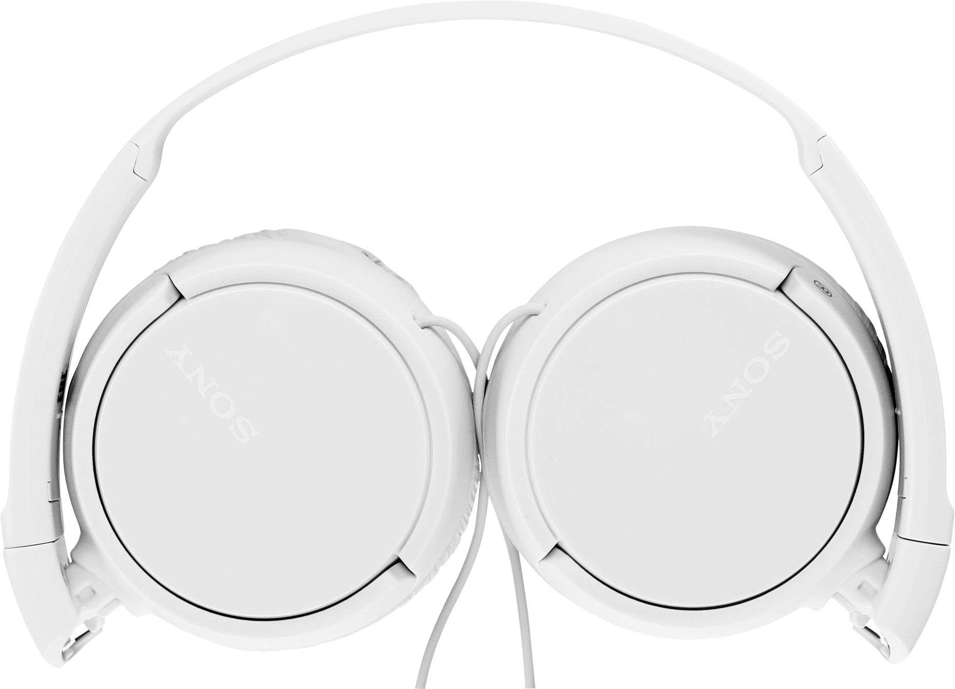 Anrufe Steuerung mit Musik, (Freisprechfunktion, und Headsetfunktion) On-Ear-Kopfhörer MDR-ZX110AP Faltbarer weiß Sony integrierte für