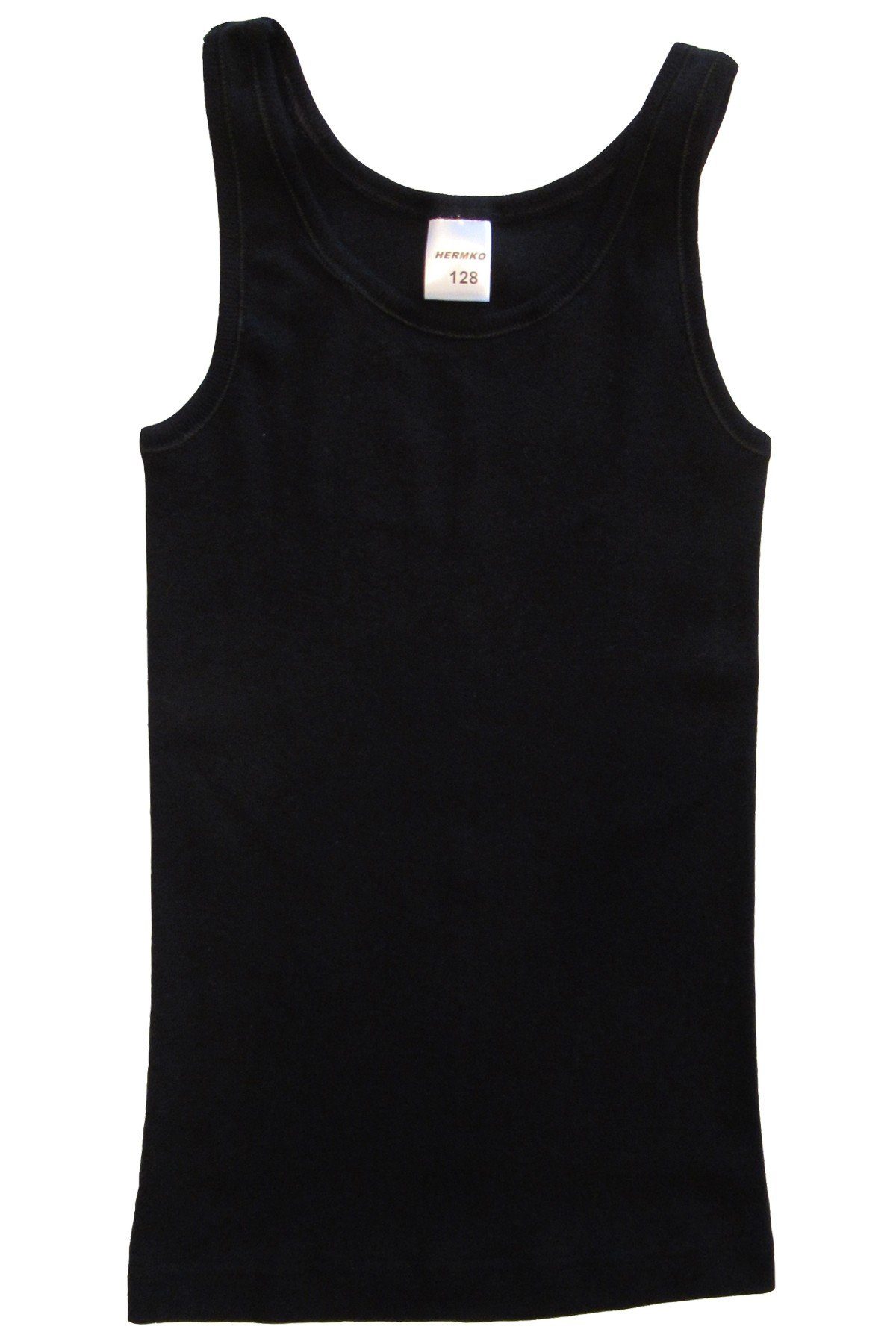 HERMKO Achseltop 2000 Bio-Baumwolle Tank Top Shirt weich basic breite Träger Feinripp