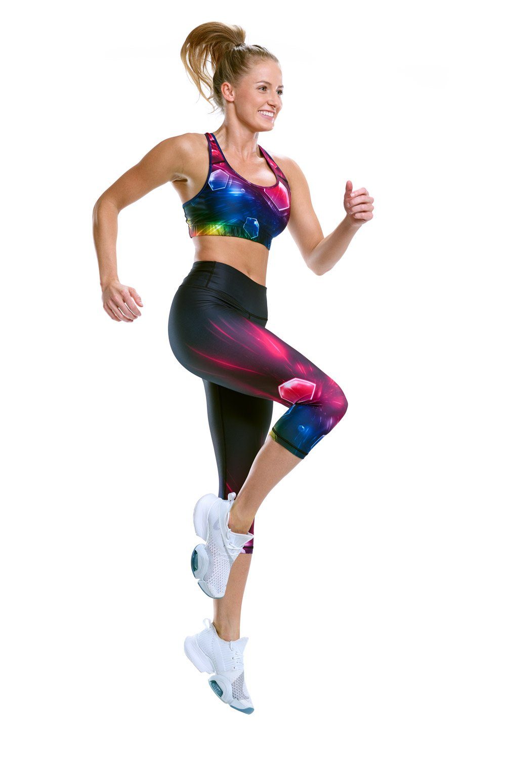 mit AEL202-COSMIC Anti-Rutsch-Effekt Capri-Leggings Winshape Leggings