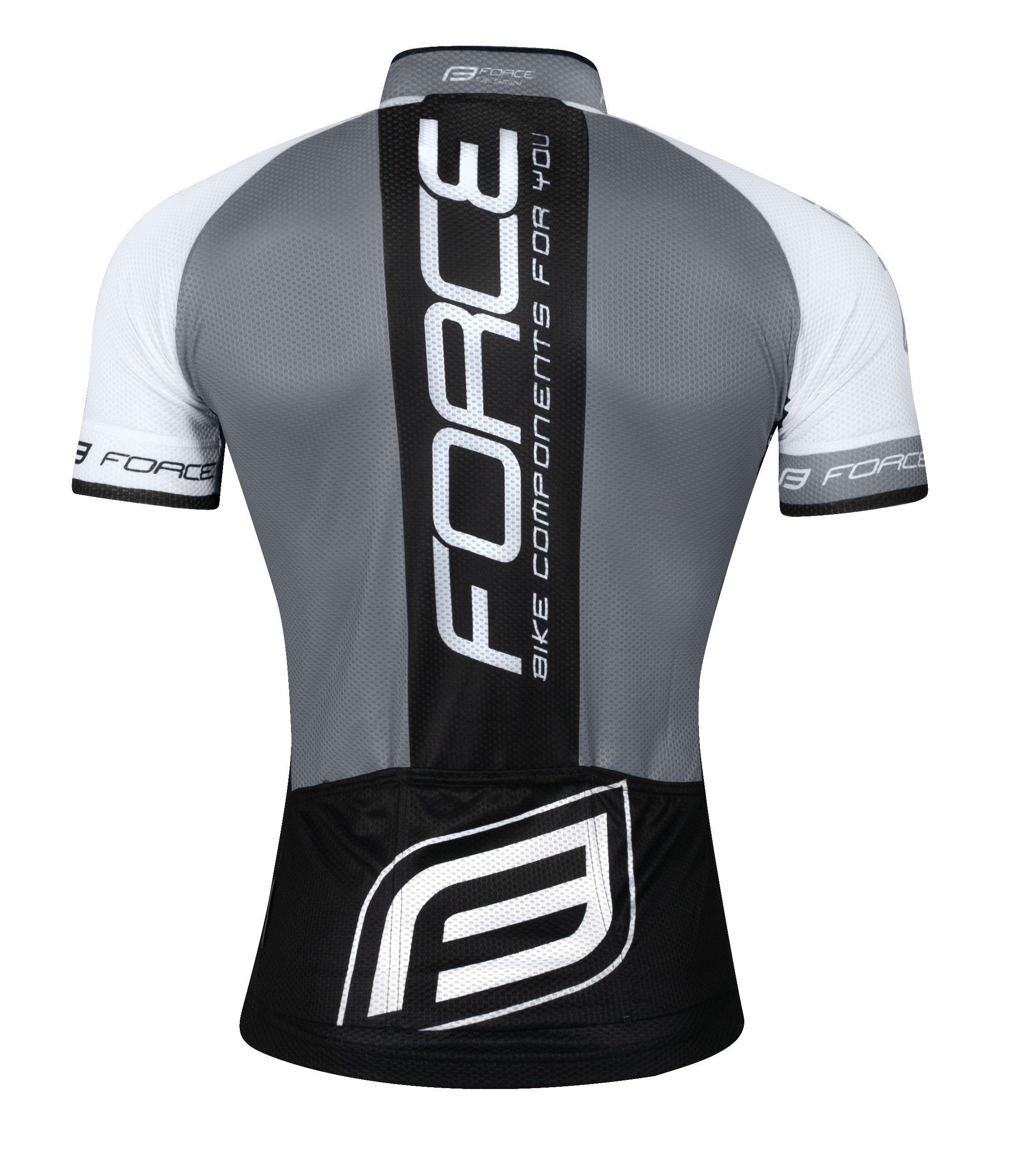FORCE Radtrikot Jersey FORCE TEAM18 grau-schwarze Kurzjacke %%% * günstig online kaufen