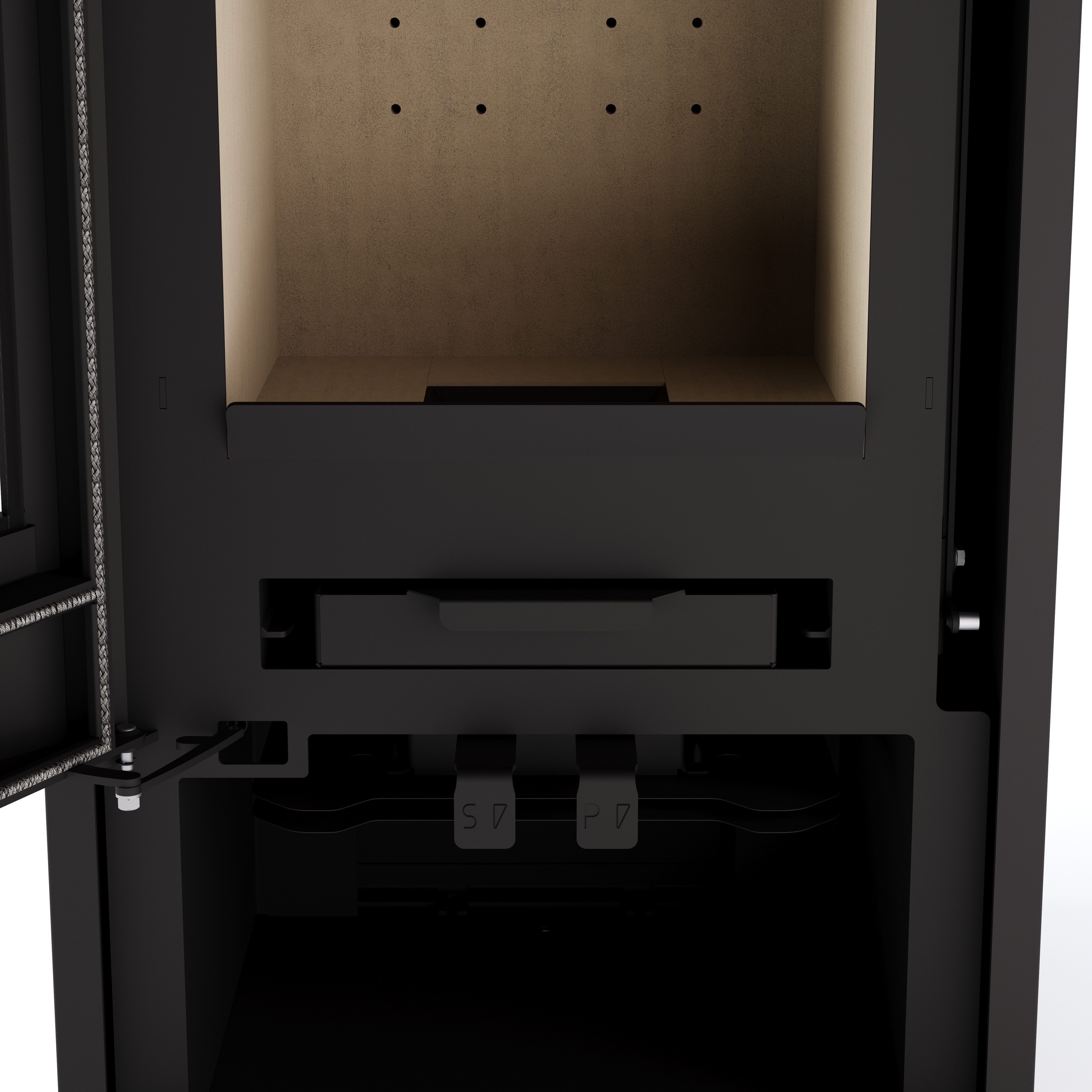 JUSTUS Kaminofen Lara Speckstein, 6,5 kW, Zeitbrand, Aufstellort in deinem Zuhause, externe Verbrennungsluft