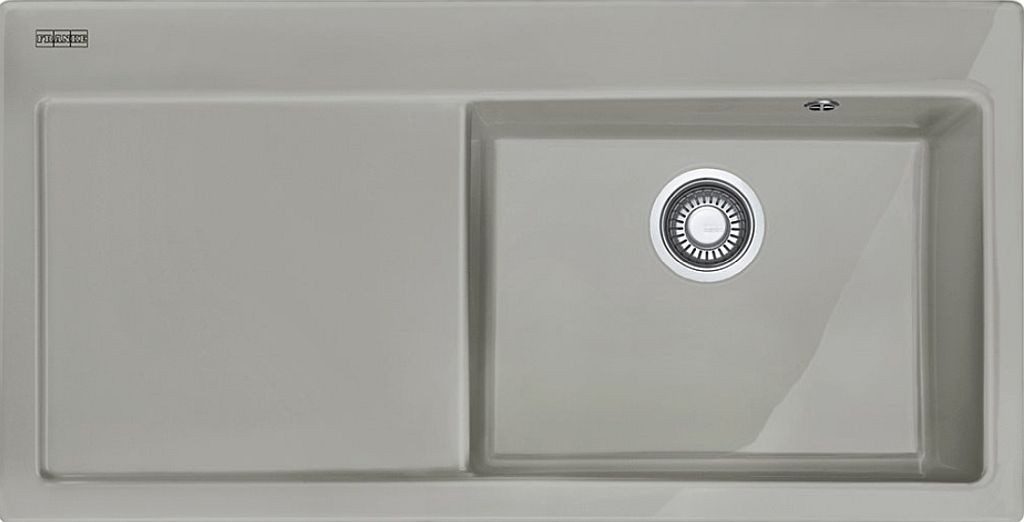 FRANKE Einbauspüle 100 cm Perlgrau Matt Abtropffläche rechts 124.0380.245