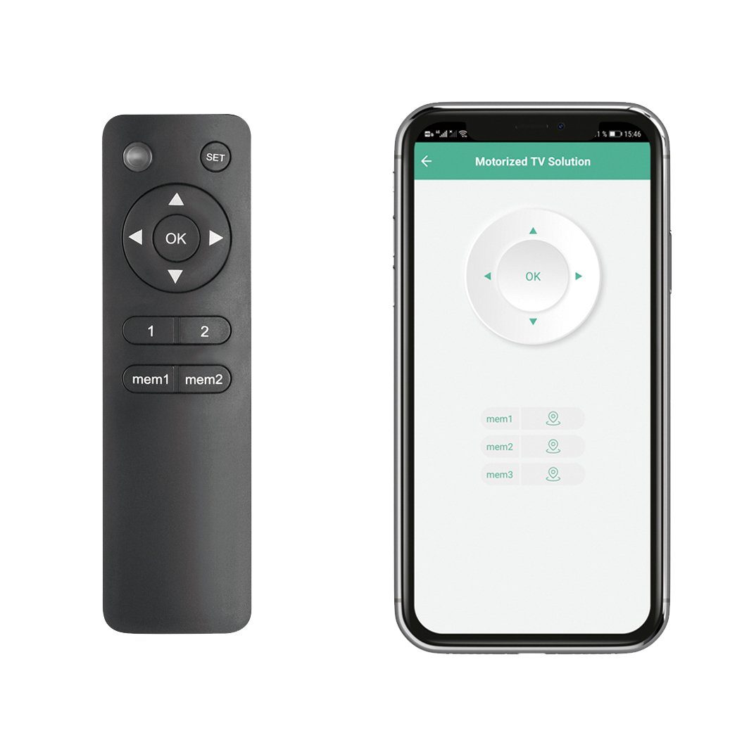 my wall TV-Deckenhalterung HL44MWL, (bis 70 Zoll, Motorisierter & klappbarer Deckenhalter für Flachbildschirme)