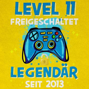 Shirtracer T-Shirt Level 11 freigeschaltet Legendär seit 2013 (1-tlg) 11. Geburtstag