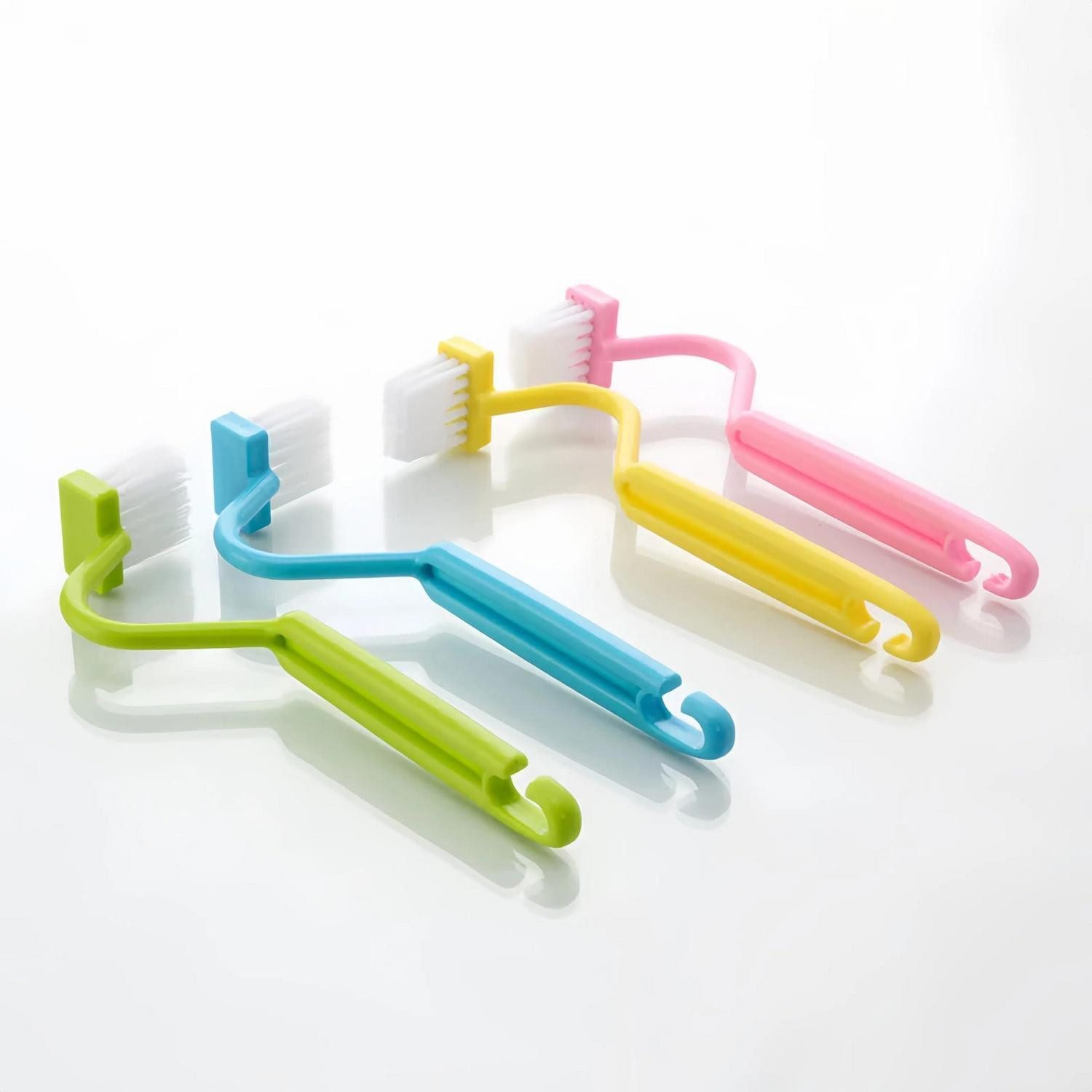 LuxusKollektion WC-Reinigungsbürste Toilettenbürste V-Form 4er Set Langstiel, (4-tlg)