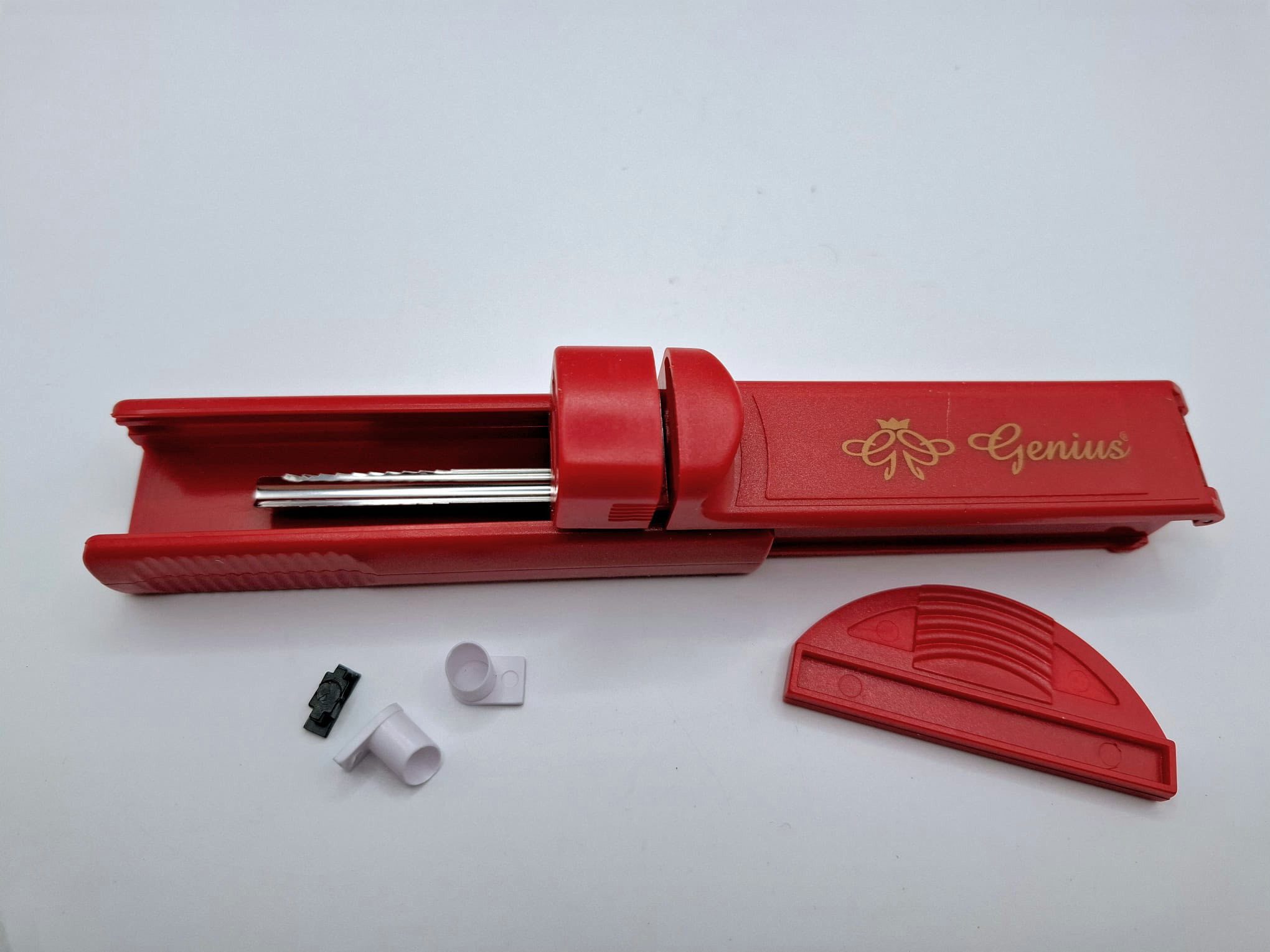 meytrade Minidrehmaschine Zigarettenmaschine Stopfer inkl. 500 Zigarettenhülsen und Zündhölzer, Genius Set zum selber stopfen