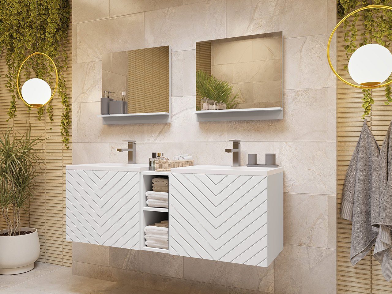 MIRJAN24 Badmöbel-Set Nexso VI, (7er-Set, mit günstig online kaufen