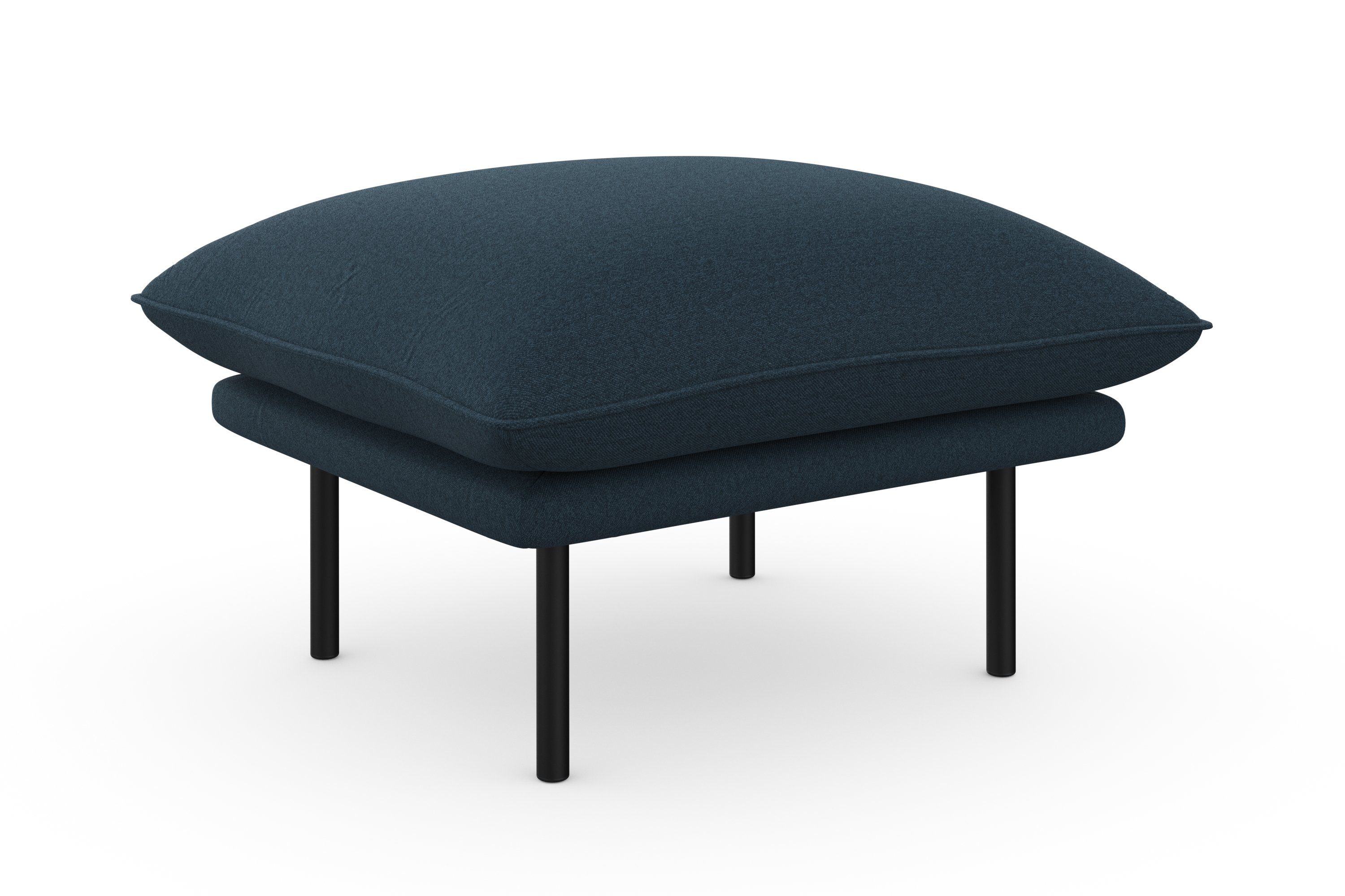 OTTO home Polsterhocker Stine, Besonderes Design durch Kissenoptik und Keder