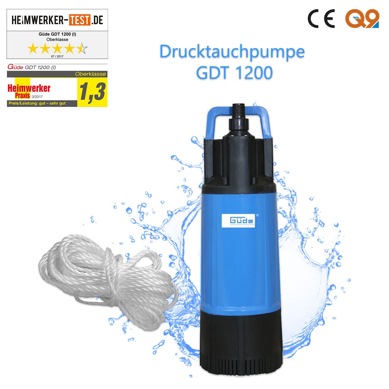Güde Klarwasserpumpe Drucktauchpumpe GDT 1200 6000l/h