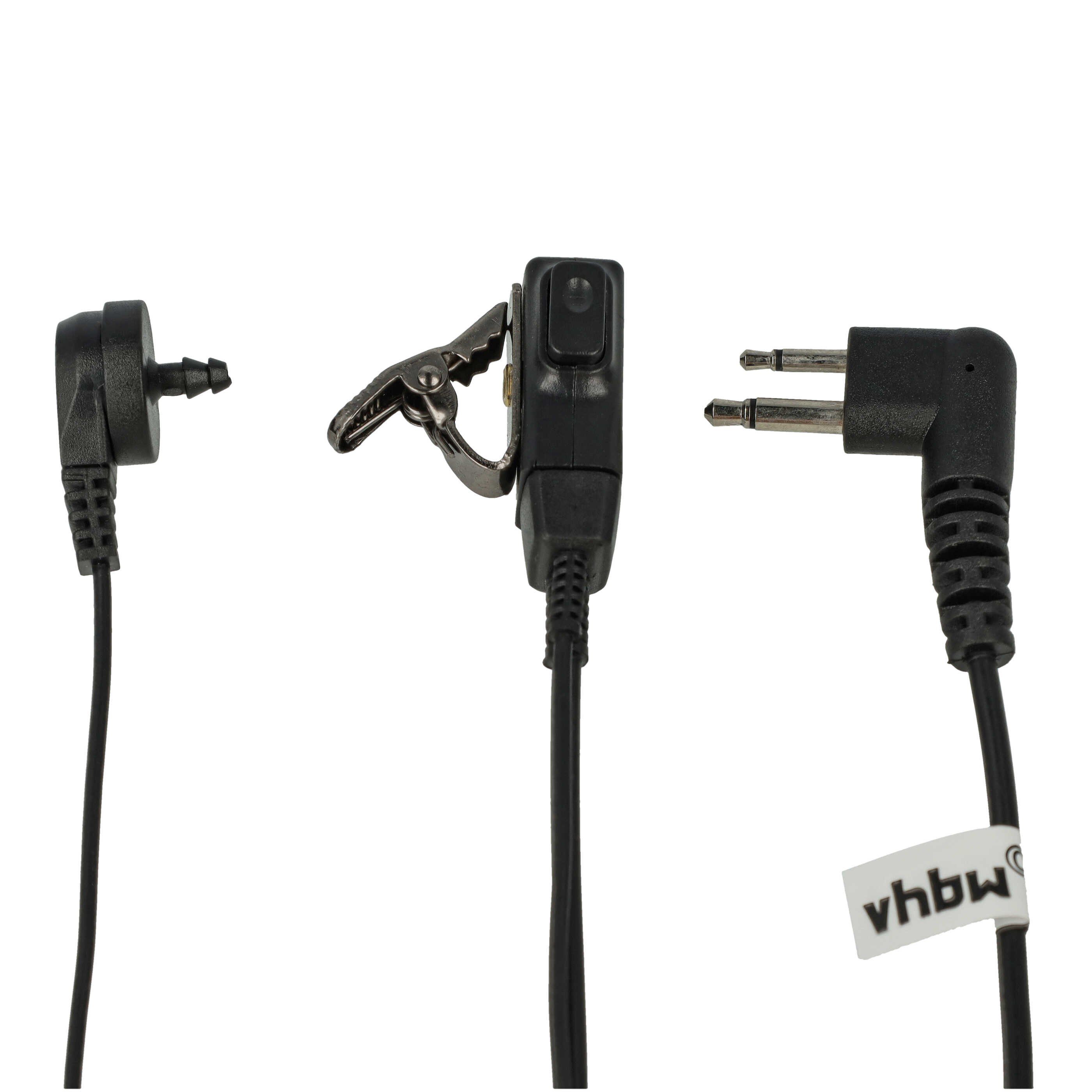 vhbw passend für Motorola GP88, GP300, GP73, GP600, GP68, CP040 Funkgerät Headset – Bild 5 von 5