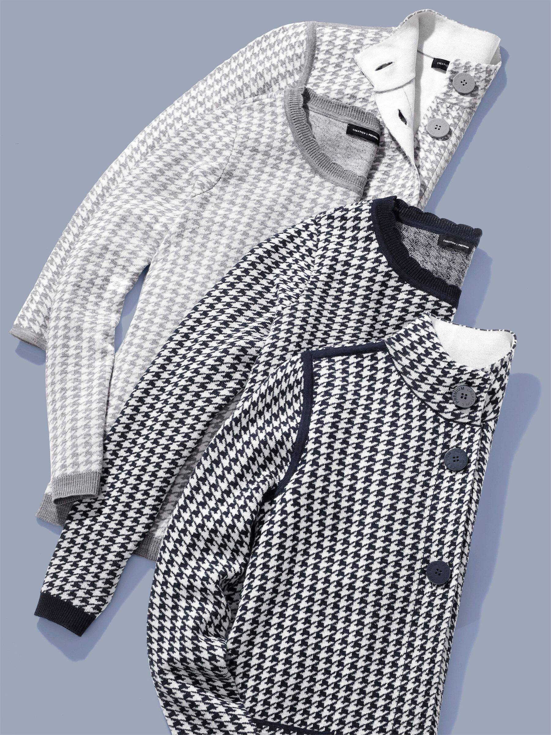 creation L Strickjacke Merino-Strickjacke Langarm Feinstrick – Bild 5 von 5