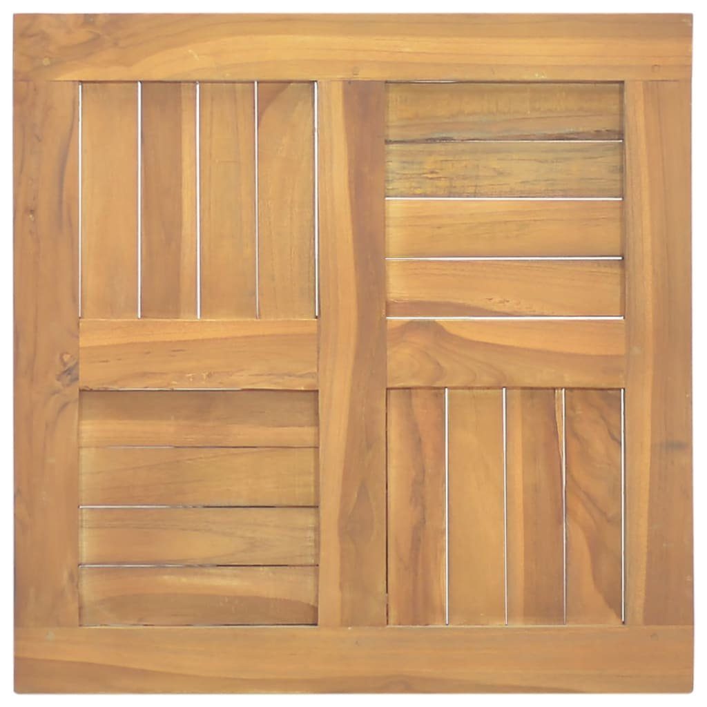 cm St) Teak Massivholz 50x50x2,5 Quadratisch Tischplatte furnicato (1