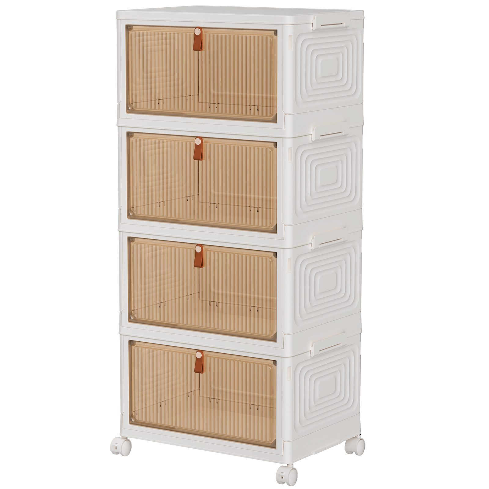 POPOLIC Aufbewahrungsbox 3/4 Etagen Faltbare Aufbewahrungsbox mit Deckel & günstig online kaufen