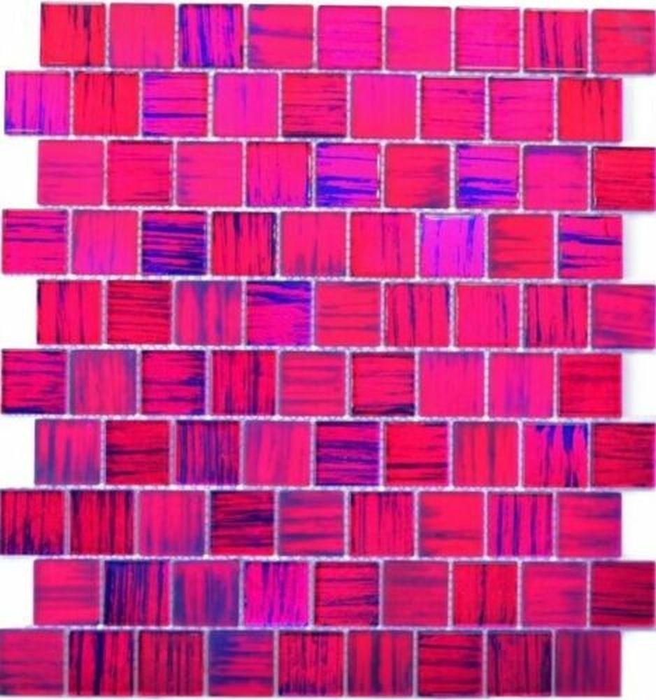 Crystal Mosani pink Mosaik matt Milchglas Glasmosaik klar Mosaikfliesen Fliese