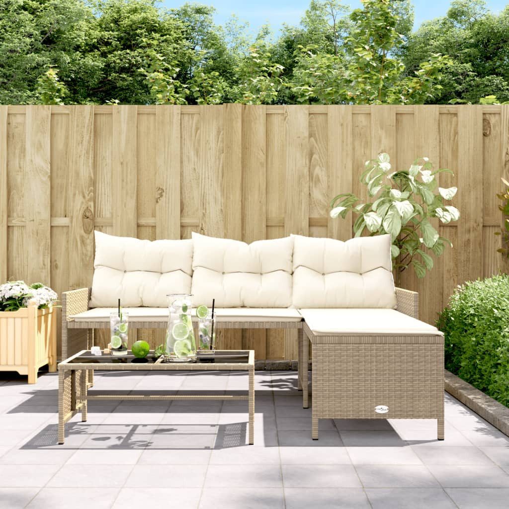 vidaXL Loungesofa Gartensofa in L-Form mit günstig online kaufen