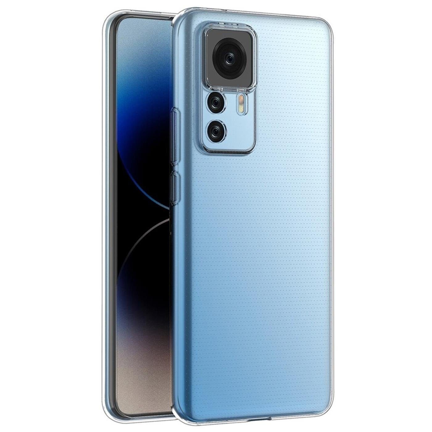 CoolGadget Handyhülle Silikon Handy Hülle Slim für Xiaomi 12T / 12T Pro 6,67 Zoll, dünne TPU Schutzhülle Case in transparent / durchsichtig