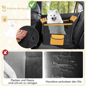 KOMFOTTEU Tier-Autoschondecke, Hunde Autositz mit atmungsaktivem Netz