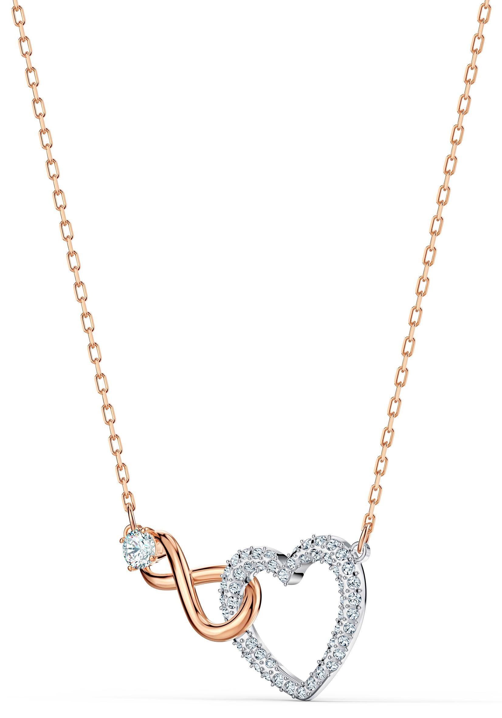 Swarovski Kette mit Anhänger Unendlichkeitsschleife/Herz, mit Swarovski® Kr günstig online kaufen
