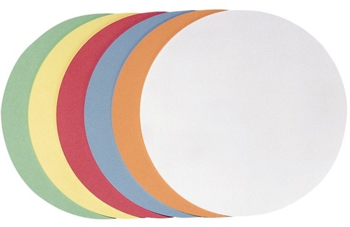 Moderationskoffer Moderations-Karte Kreis 14cm Gelb 500 Stück.
