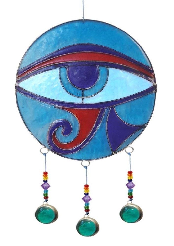 Saraswati Hängedekoration Suncatcher "All Sehendes Auge" Resin mehrfarbig 15x35cm