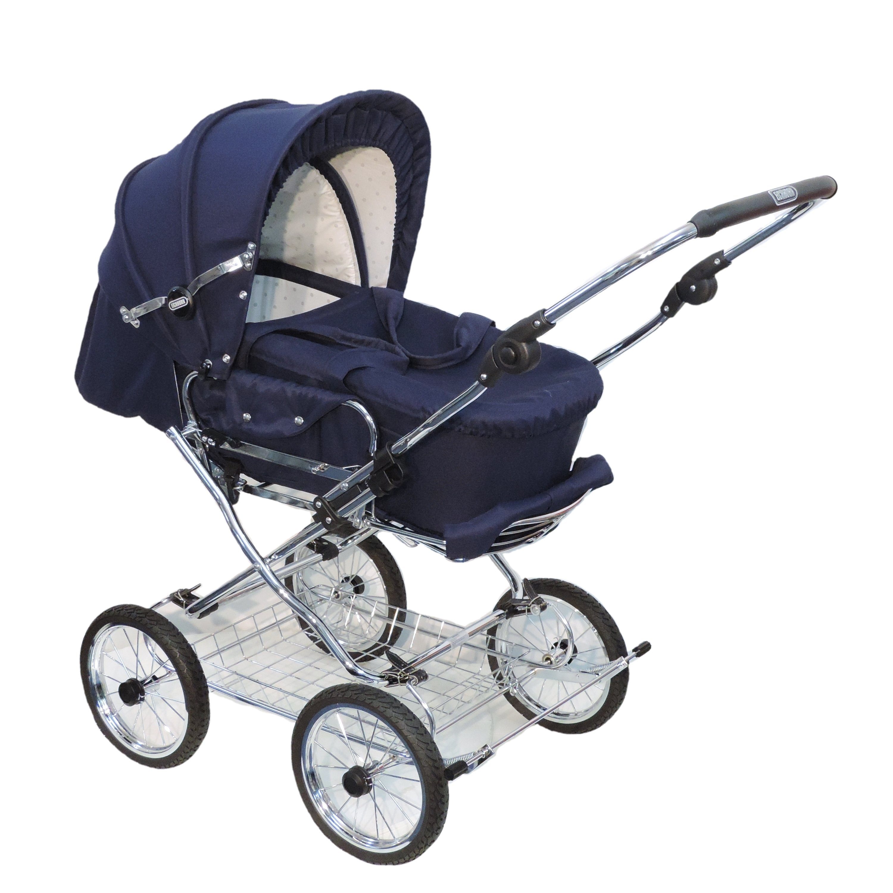 in Kinderwagen mit Kombi-Kinderwagen zum marine Sportwagen Luftkammer-Rädern, EU made umbaubar Eichhorn Designer, -