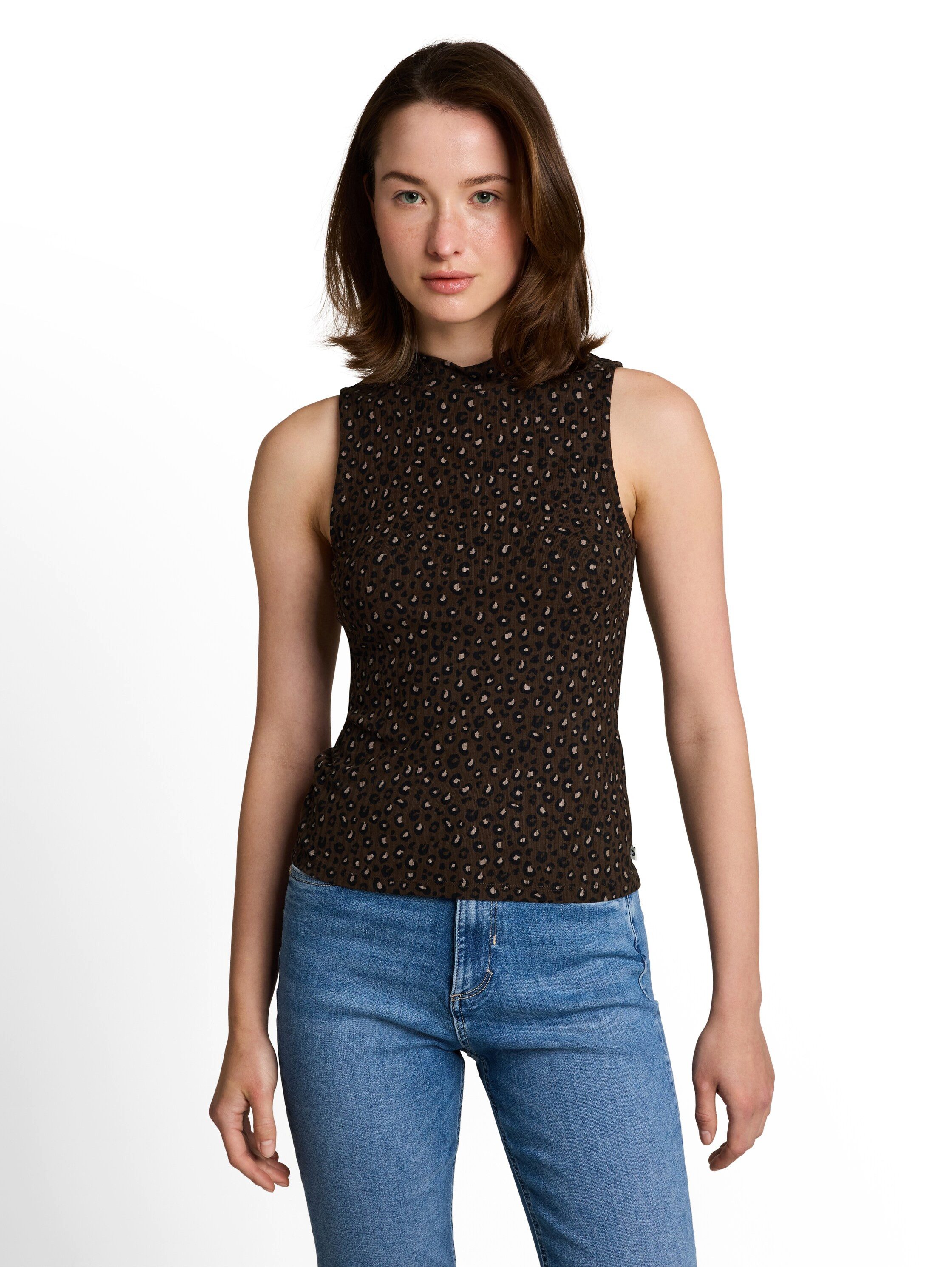 TOM TAILOR Denim T-Shirt mit Rippstruktur