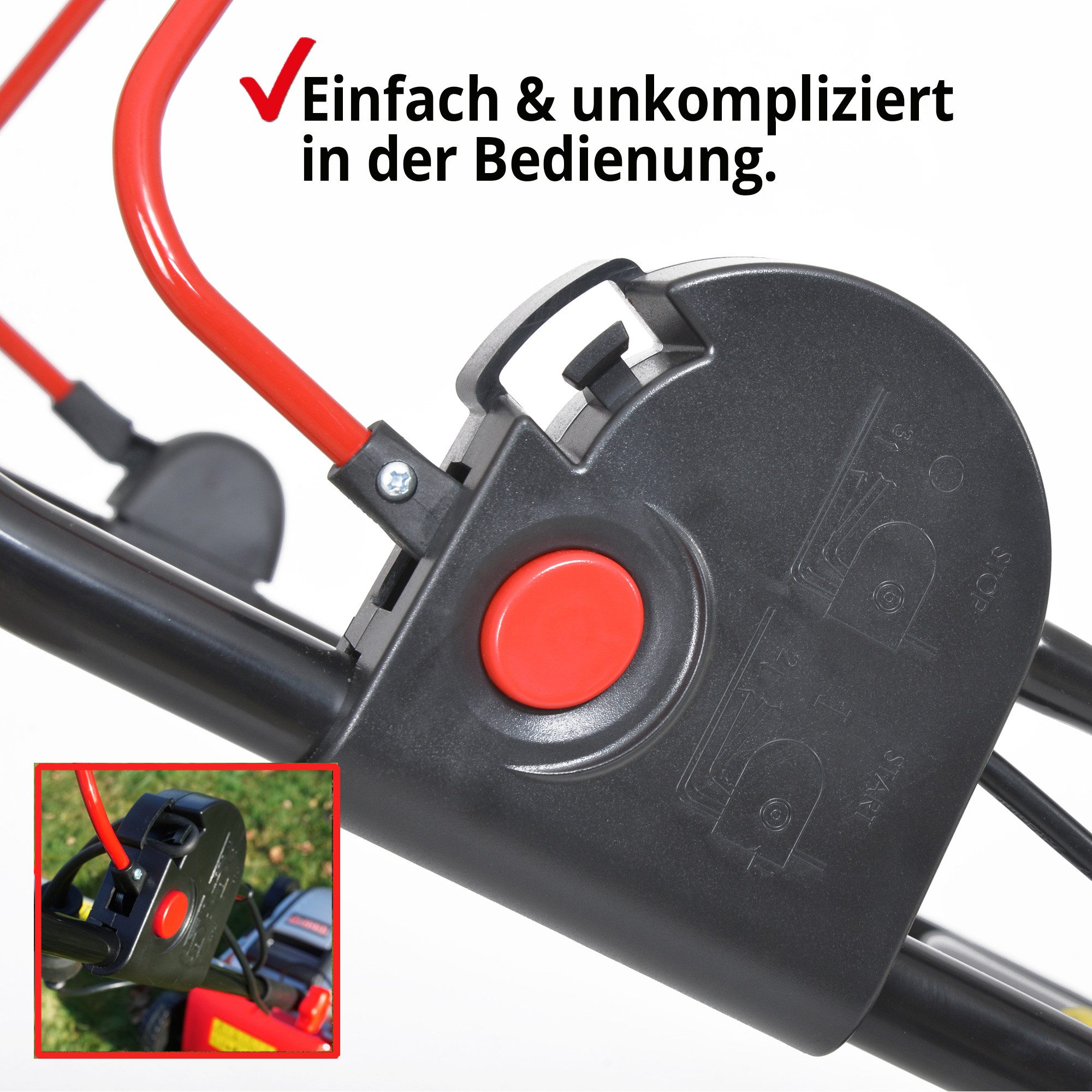 Hecht Elektrorasenmäher 1641 inklusive Mulchkit, 41 cm Schnittbreite, 1600W, 50L Fangkorb, 30-75 mm Schnitthöhe