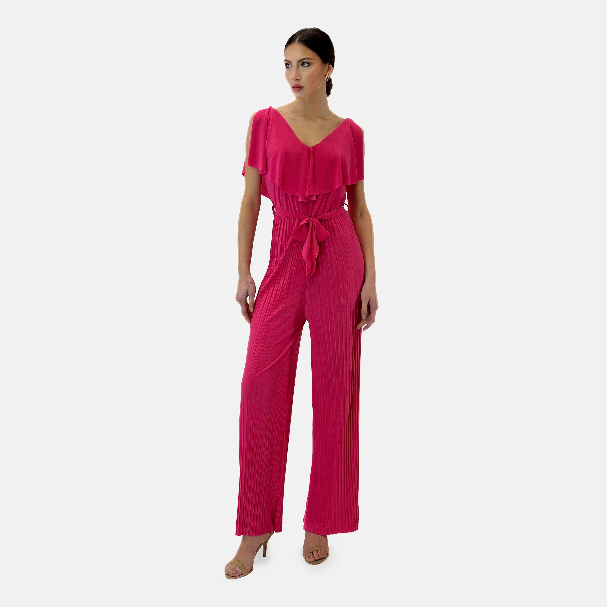 Elara Jumpsuit Elara Damen Jumpsuit V-Schnitt günstig online kaufen