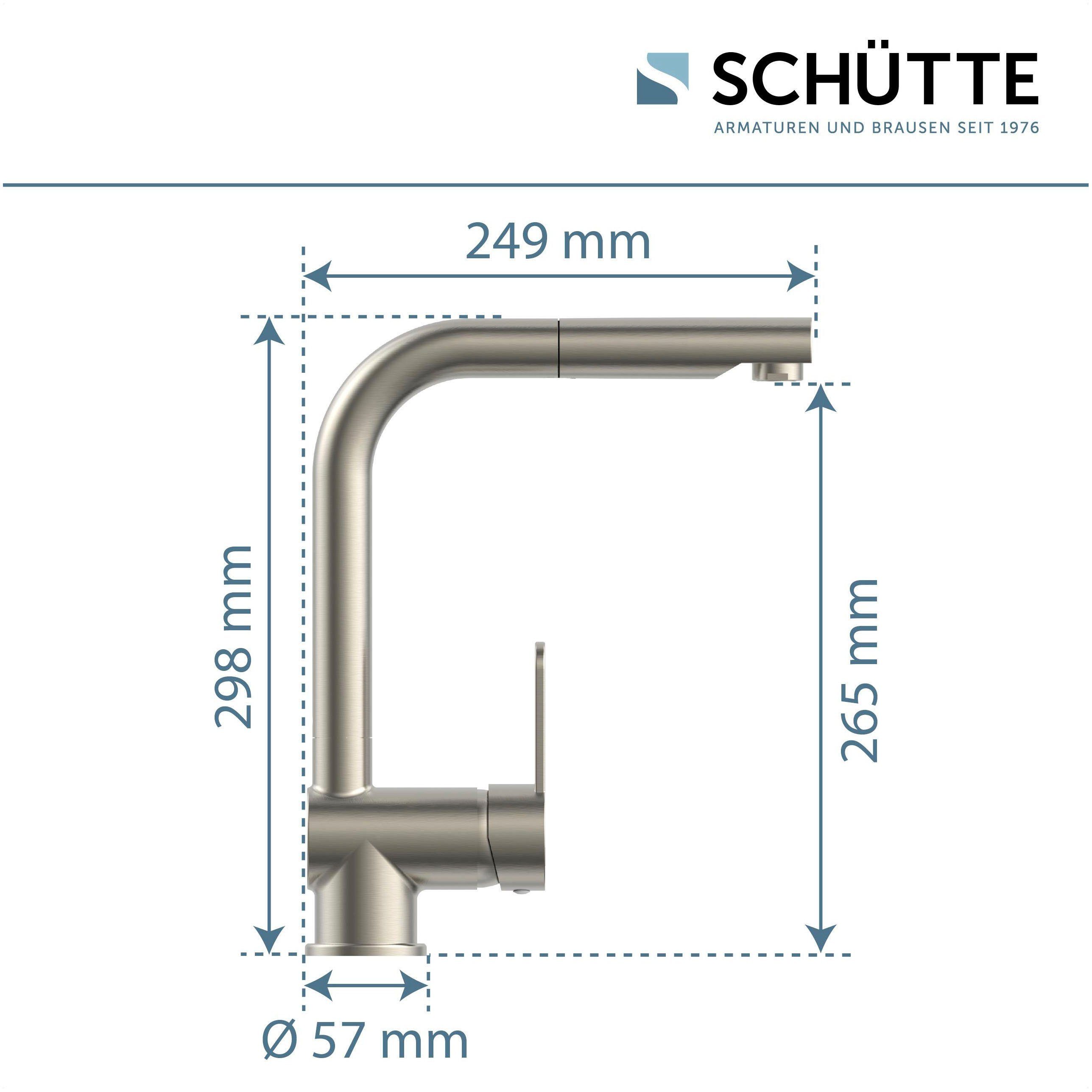 schwenkbarer Mischbatterie Spültischarmatur London Wasserhahn, Niederdruck, edelstahl 360° Schütte