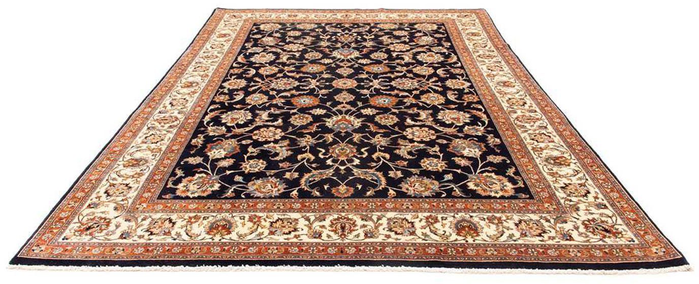 Wollteppich Kaschmar Blumenmuster Blu scuro 341 x 250 cm, morgenland, rechteckig, Höhe: 10 mm, Unikat mit Zertifikat