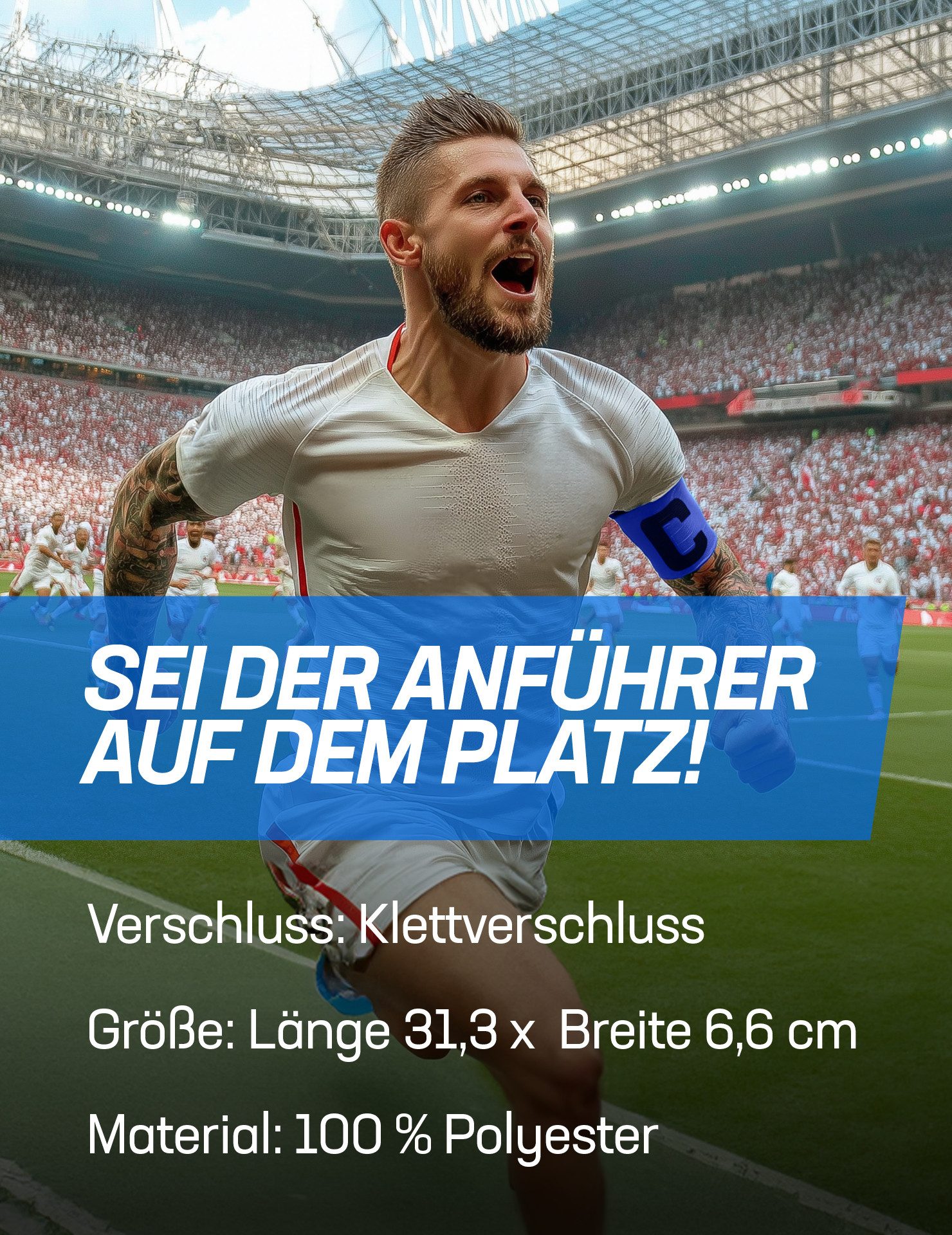 JELEX Kapitänsbinde JELEX "Leader" Kapitänsbinde, Länge universell verstellbar